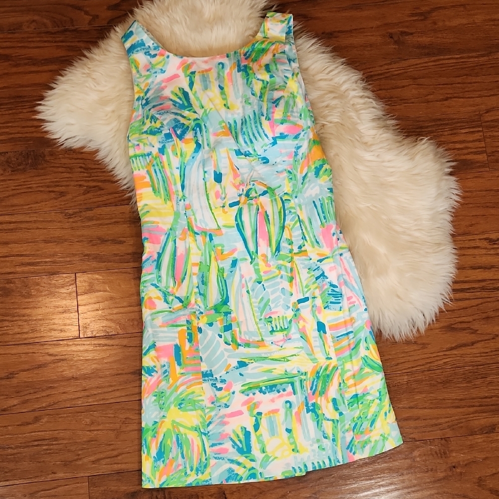 Lilly Pulitzer Courtney Shift Dress In Sea Salt & Sun - Picture 1 of 5